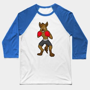 Hyena at Boxing with Boxing gloves Baseball T-Shirt